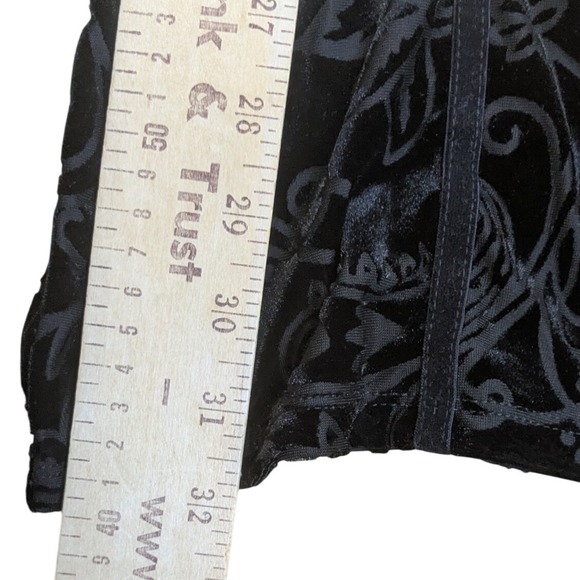 Intimately Free People Velvet Burnout Floral Mini Dress Black Witchy Women Small - Picture 6 of 6